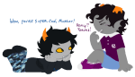 2025 blush fanfic_art fullres jaggy_lines laivan_ferroo lying murrit_turkin on_stomach shipping sitting text vast_error vinzstar
