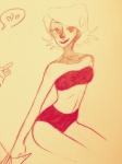  highlight_color roxy_lalonde sepia sketch skye-bird solo swimsuit 