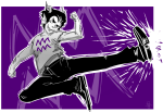  canesandsceptres cronus_ampora dancestors limited_palette solo zodiac_symbol 