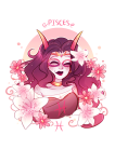  2019 crystalrina feferi_peixes flowers fullres headshot solo text zodiac_symbol 
