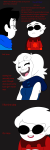 2015 blush breath_aspect comic dave_strider fullres godtier heir john_egbert knight no_mask rogue roxy_lalonde text time_aspect void_aspect zamii070 