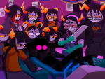 2026 chowdonut freckles fullres hat hiveswap knife lying multiple_personas profile seedflap silhouette solo speculative_design starter_outfit thumbs_up weapon