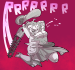  2024 chainsaw clowncarousel decapitation fullres hysterical_dame lollipop_chainsaw midair parody problem_sleuth problem_sleuth_(adventure) text 