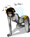  2011 blush fullres heart kneeling no_shirt nsfw_source pride sollux_captor solo text transparent undergarments 