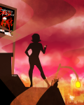  alcohol broken_source meowcats roxy_lalonde silhouette solo synnesai 