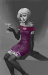   cocktail_glass foxy_kittyknit_dress roxy_lalonde sitting solo sonotcanon wonk 
