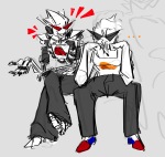  ... 2025 dirk_strider elmflowers-art fullres grayscale highlight_color humanized lil_hal robot sitting sketch starter_outfit 