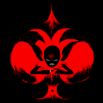  2025 archagent blood frigiddoctoratus fullres harlequin_uniform jack_noir jackspers_noirlecrow jaggy_lines limited_palette queen's_ring silhouette solo sovereign_slayer spade 