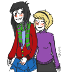  dress_of_eclectica guns_and_roses holding_hands jade_harley janksy redrom rose_lalonde shipping squiddlejacket winter 