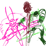 2017 ancestors artificial_limb cairo_overcoat fullres her_imperious_condescension imperial_trident jaggy_lines lineart lord_english silhouette sketch starter_outfit steelcorridor the_handmaid