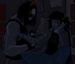  2025 artificial_limb bromance cemetaryneden equius's_hive equius_zahhak eyepatch fullres hive neigh8ors night scars sitting starter_outfit vriska_serket 