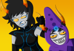  2025 aranea_serket bard dancestors frigiddoctoratus fullres gamzee_makara godtier jaggy_lines mind_control mindfang_dress rage_aspect scars 