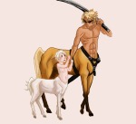  bro centaurs dave_strider holding_hands mythologystuck no_glasses no_hat southwesterndjinn unbreakable_katana 
