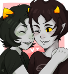  headshot heart karkat_vantas katnep milkayway nepeta_leijon no_hat redrom shipping 