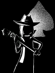 2014 cast_iron_horse_hitcher fedora grayscale hat solo spade spades_slick weapon