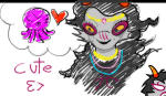  2026 animalstuck blush doctoraiama emoticon feferi_peixes freckles fullres heart redrom rose_lalonde shipping squiddle_sisters starter_outfit text 