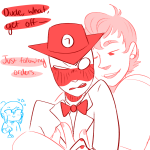 2018 blush crowbar dd diamonds_droog felt fullres humanized karmagicians monochrome no_hat reverse_hug ship_name_needed text wonk word_balloon