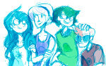  actual_source_needed beta_kids dave_strider jade_harley john_egbert red_record_tee rose_lalonde sketch starter_outfit 