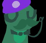  2026 clover facial_hair felt fullres jaggy_lines s008m solo starter_outfit 