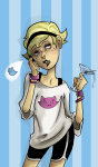  alcohol cocktail_glass freckles kid_symbol roxy_lalonde solo starter_outfit wellithinkyoureswell word_balloon 