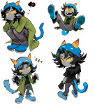  2025 art_dump cat_hat emoticon fawken fullres heart nepeta_leijon solo starter_outfit thought_balloon zodiac_symbol 