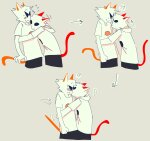  ! 2025 ? animal_ears anthro blush clockwork_orange dave_strider dirk_strider dirksandwich fullres hug incest kiss redrom shipping starter_outfit stridercest sweat 
