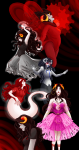 2016 aradia_megido aradiabot aradiasprite cascade13 dead_aradia dreamself fashion fullres godtier maid midair multiple_personas solo sprite starter_outfit time_aspect