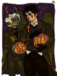  2014 ? cairo_overcoat caliborn caliborn&#039;s_self-insert callie_ohpeee calliope cherubim fullres halloweenstuck pumpkin roachpatrol scars siblings:caliborncalliope stars 