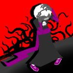  2023 black_squiddle_dress fullres grimdark jaggy_lines offkilterkeys rose_lalonde solo 