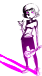  alcohol cocktail_glass instrument monochrome rosedai roxy_lalonde sketch solo starter_outfit violin 