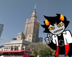 2024 casual flag fullres image_manipulation jaggy_lines karkat_vantas real_life solo szkraft220 thumbs_up