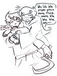  2025 arm_around_shoulder blush corium489 fullres godtier grayscale homes_smell_ya_later hug jane_crocker karkat_vantas life_aspect maid red_velvet redrom shipping sketch starter_outfit text word_balloon 