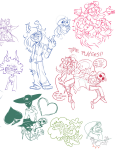 2023 andrew_hussie aradia_megido aradiabot art_dump bq broom cat_hat dave_strider dead_aradia eridan_ampora fake_horns fullres gamzee_makara godtier heart jack_noir jaggy_lines karkat_vantas katnep knight lineart maid monochrome multiple_personas nepeta_leijon queen_of_spades shipping snowman spade spades_slick starter_outfit szkraft220 text the_finger thought_balloon time_aspect vriska_serket word_balloon