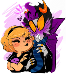  ! arms_crossed blush deleted_source eridan_ampora freckles heart moved_source purple_rain redrom rose_lalonde shipping wonk zamii070 