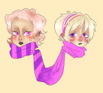  codpiecequeen headshot rose&#039;s_pink_scarf rose_lalonde roxy&#039;s_striped_scarf roxy_lalonde scarf_sharing 