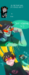  2014 adorabloodthirsty blush broken_source comic crying emoticon fullres headshot jaggy_lines karkat_vantas no_glasses redrom shipping starter_outfit sxae talksprite terezi_pyrope text this_is_stupid word_balloon 