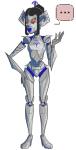  damara_megido dancestors freckled-king non_canon_design request robot solo word_balloon 