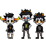 2013 666bot animal_ears blush fullres karkat_vantas pixel sollux_captor starter_outfit tavros_nitram transparent
