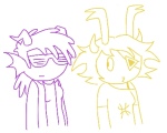 2025 cirava_hermod eyepatch fanfic_art fullres hiveswap lineart monochrome murrit_turkin starter_outfit vast_error vinzstar