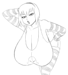 2017 casual fullres grayscale kid_symbol lineart nsfw_source planetofjunk rose_lalonde solo 