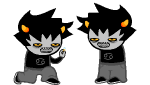  2012 broken_source fullres jewelry karkat_vantas kneeling multiple_personas redrom self_loathing selfcest shipping sprite_mode starter_outfit transparent ubiquitaas 