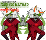  2025 aspect_symbol body_modification fantroll fullres godtier holding_hands iceflower99 jaggy_lines language:alternian mage multiple_personas solo text time_aspect translated 