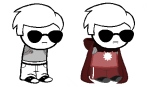  4-clover artificial_limb au dave_strider godtier greyscalestuck image_manipulation knight pixel solo sprite_mode time_aspect 
