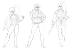 2017 artificial_limb body_modification crossover eyepatch fullres fusion grayscale musclestuck nsfw_source planetofjunk tannah_&amp;_vard undertale vriska_serket weapon zodiac_symbol
