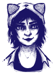  2013 cat_hat fullres headshot monochrome nepeta_leijon solo starter_outfit tinikah 
