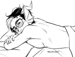  blush deleted_source eridan_ampora grayscale request snowstucked solo 