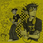  2024 art_dump bees blush body_modification broconwhore clubs diamond fullres headphones heart monochrome no_glasses sollux_captor solo spade starter_outfit text wonk word_balloon 