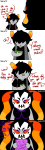  2018 back_angle book broken_source chahut_maenad comic diemen_xicali food freckles fullres heart hiveswap jesterartist oblong_meat_product spade starter_outfit text thought_balloon 