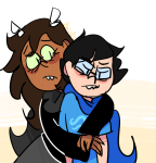 2016 basofy breath_aspect dogtier fullres godtier heir jade_harley john_egbert reverse_hug siblings:johnjade space_aspect witch