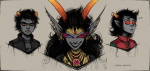  &gt;:? 2017 ancestors body_modification fashion fullres her_imperious_condescension karkat_vantas no_glasses roving-neophyte terezi_pyrope 